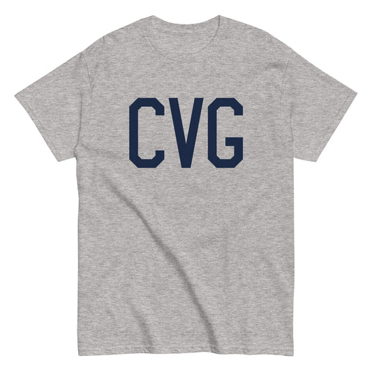 CVG Cincinnati Men's T-Shirt • Air Force Lettering in Navy Blue • YHM Designs - Image 02