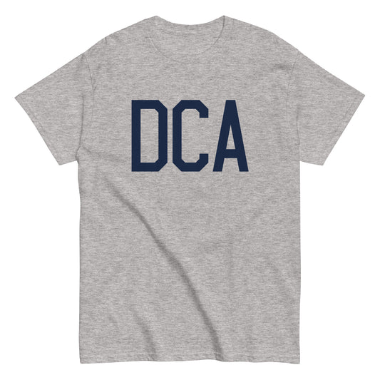 Aviation-Theme Men's T-Shirt - Navy Blue Graphic • DCA Washington • YHM Designs - Image 02