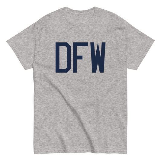 DFW Dallas Men's T-Shirt • Air Force Lettering in Navy Blue • YHM Designs - Image 02