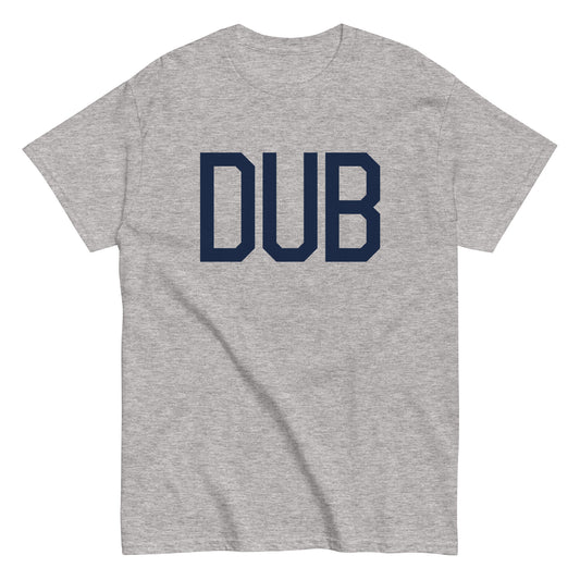 DUB Dublin Men's T-Shirt • Air Force Lettering in Navy Blue • YHM Designs - Image 02
