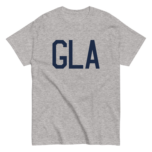 GLA Glasgow Men's T-Shirt • Air Force Lettering in Navy Blue • YHM Designs - Image 02