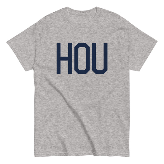 Aviation-Theme Men's T-Shirt - Navy Blue Graphic • HOU Houston • YHM Designs - Image 02