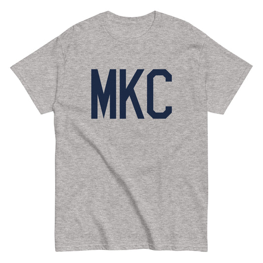 Aviation-Theme Men's T-Shirt - Navy Blue Graphic • MKC Kansas City • YHM Designs - Image 02