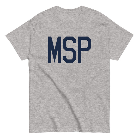 Aviation-Theme Men's T-Shirt - Navy Blue Graphic • MSP Minneapolis • YHM Designs - Image 02