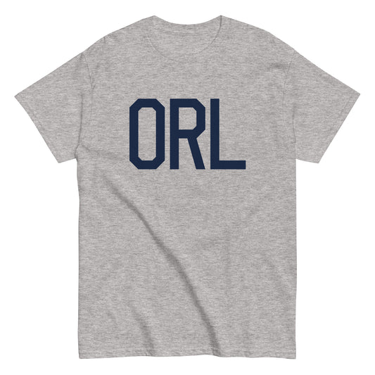 ORL Orlando Men's T-Shirt • Air Force Lettering in Navy Blue • YHM Designs - Image 02