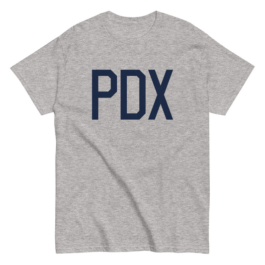 Aviation-Theme Men's T-Shirt - Navy Blue Graphic • PDX Portland • YHM Designs - Image 02