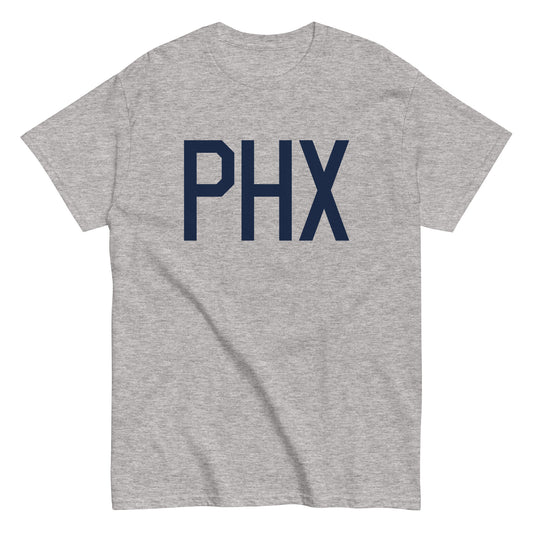Aviation-Theme Men's T-Shirt - Navy Blue Graphic • PHX Phoenix • YHM Designs - Image 02