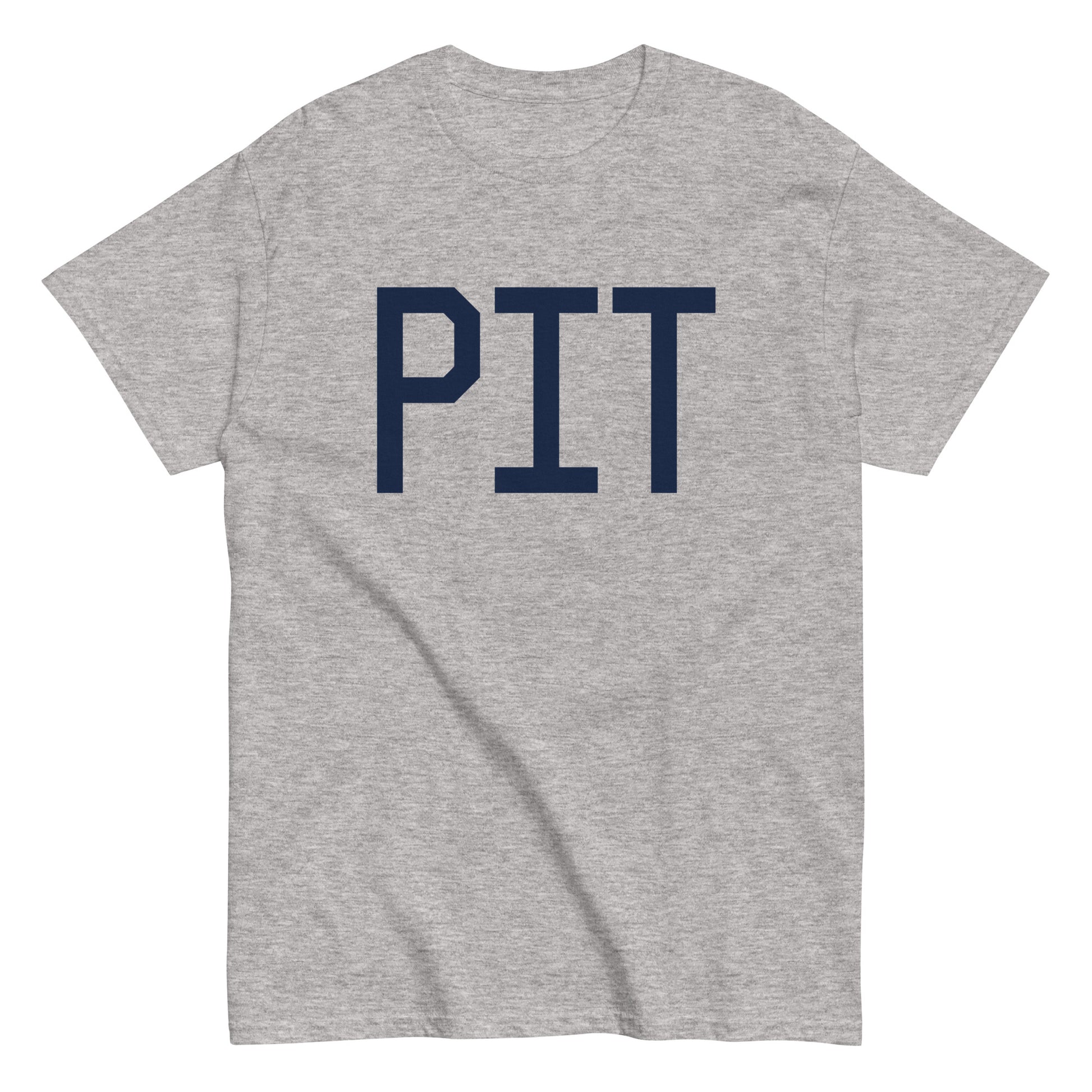 Aviation-Theme Men's T-Shirt - Navy Blue Graphic • PIT Pittsburgh • YHM Designs - Image 02