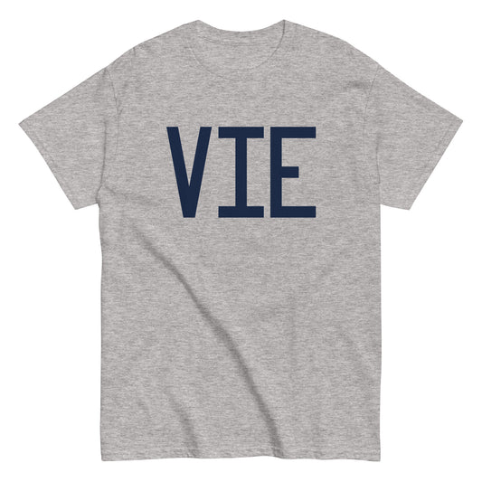 VIE Vienna Men's T-Shirt • Air Force Lettering in Navy Blue • YHM Designs - Image 02