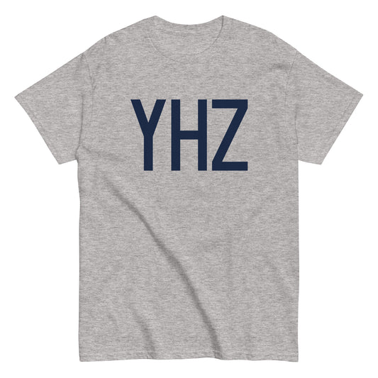 YHZ Halifax Men's T-Shirt • Air Force Lettering in Navy Blue • YHM Designs - Image 02