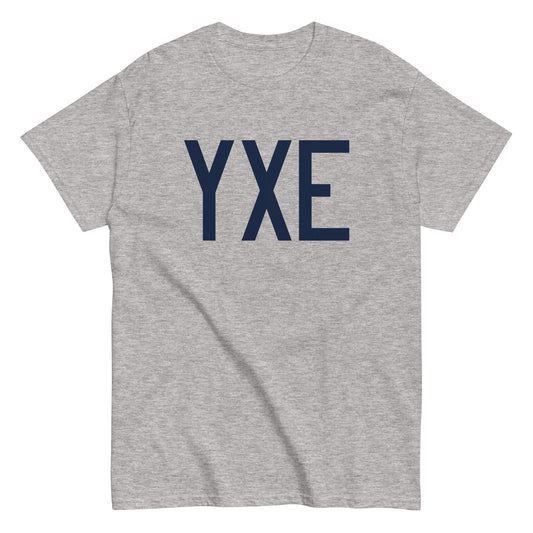 Aviation-Theme Men's T-Shirt - Navy Blue Graphic • YXE Saskatoon • YHM Designs - Image 02