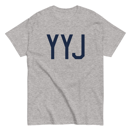 YYJ Victoria Men's T-Shirt • Air Force Lettering in Navy Blue • YHM Designs - Image 02