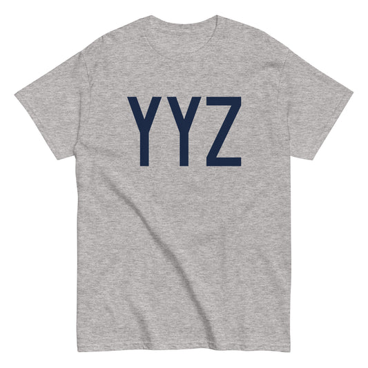 YYZ Toronto Men's T-Shirt • Air Force Lettering in Navy Blue • YHM Designs - Image 02