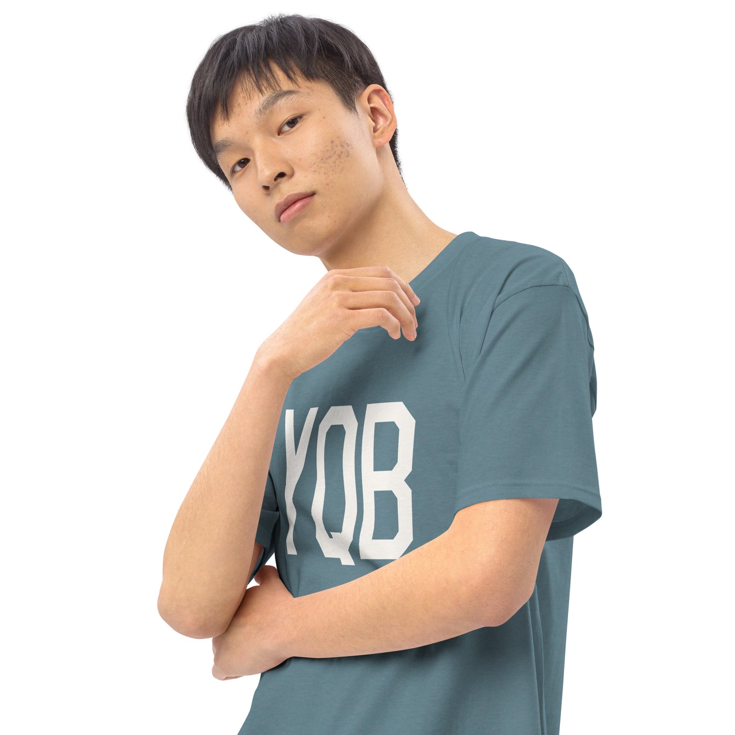 YQB Quebec City Quebec Men's Premium Heavyweight T-Shirt