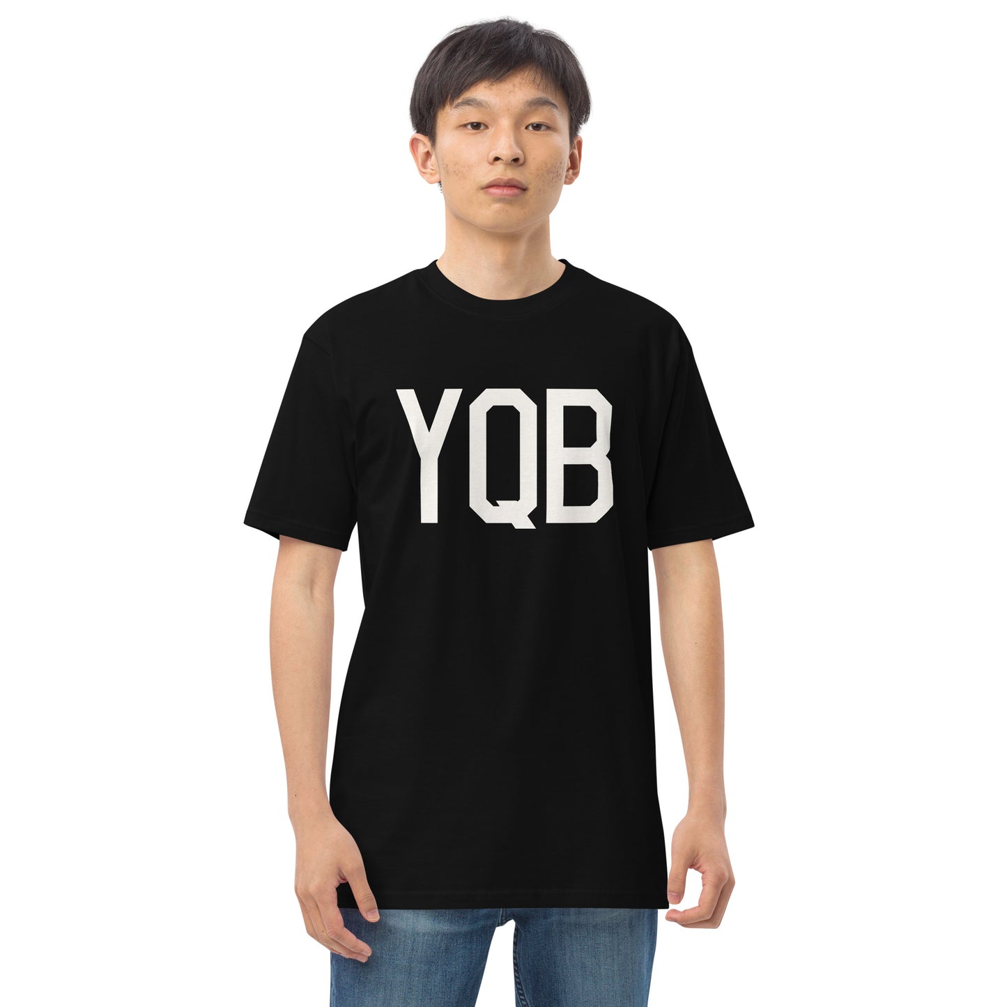 YQB Quebec City Quebec Men's Premium Heavyweight T-Shirt