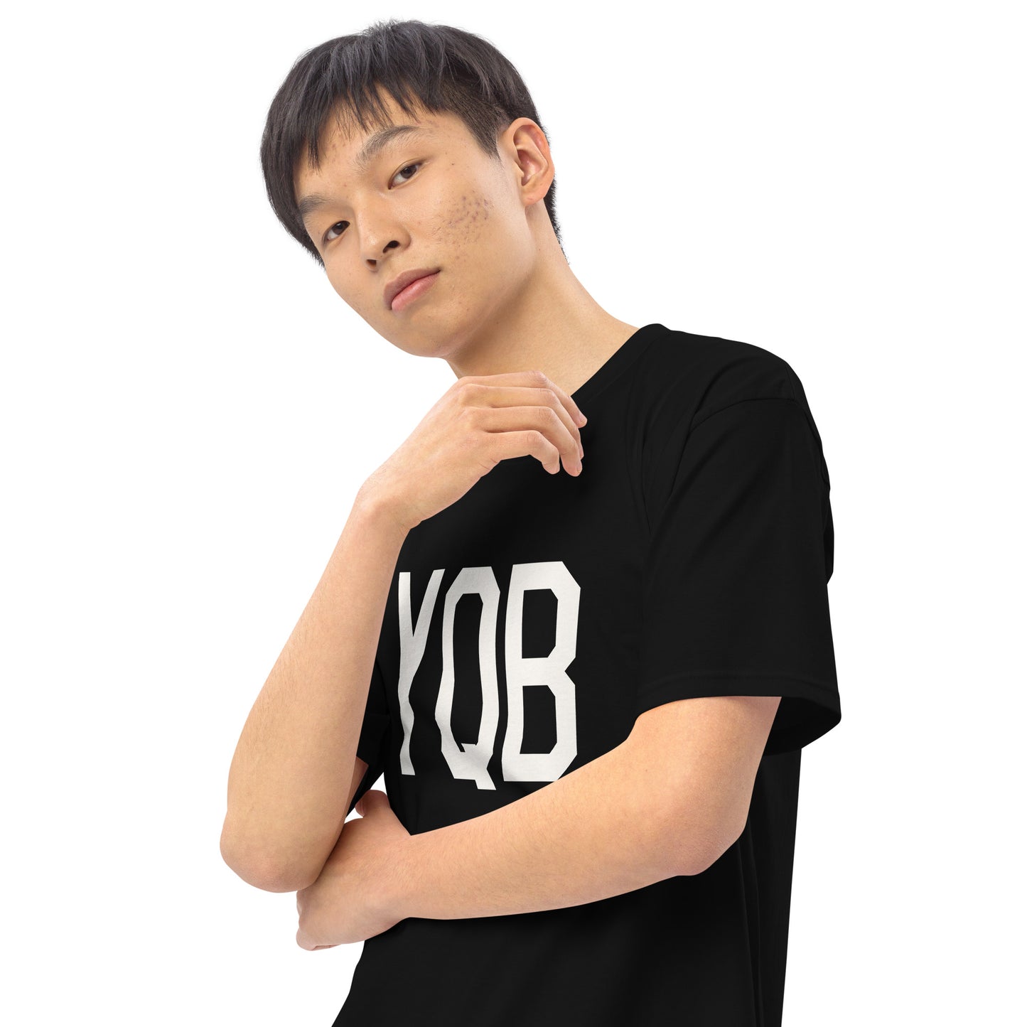 YQB Quebec City Quebec Men's Premium Heavyweight T-Shirt