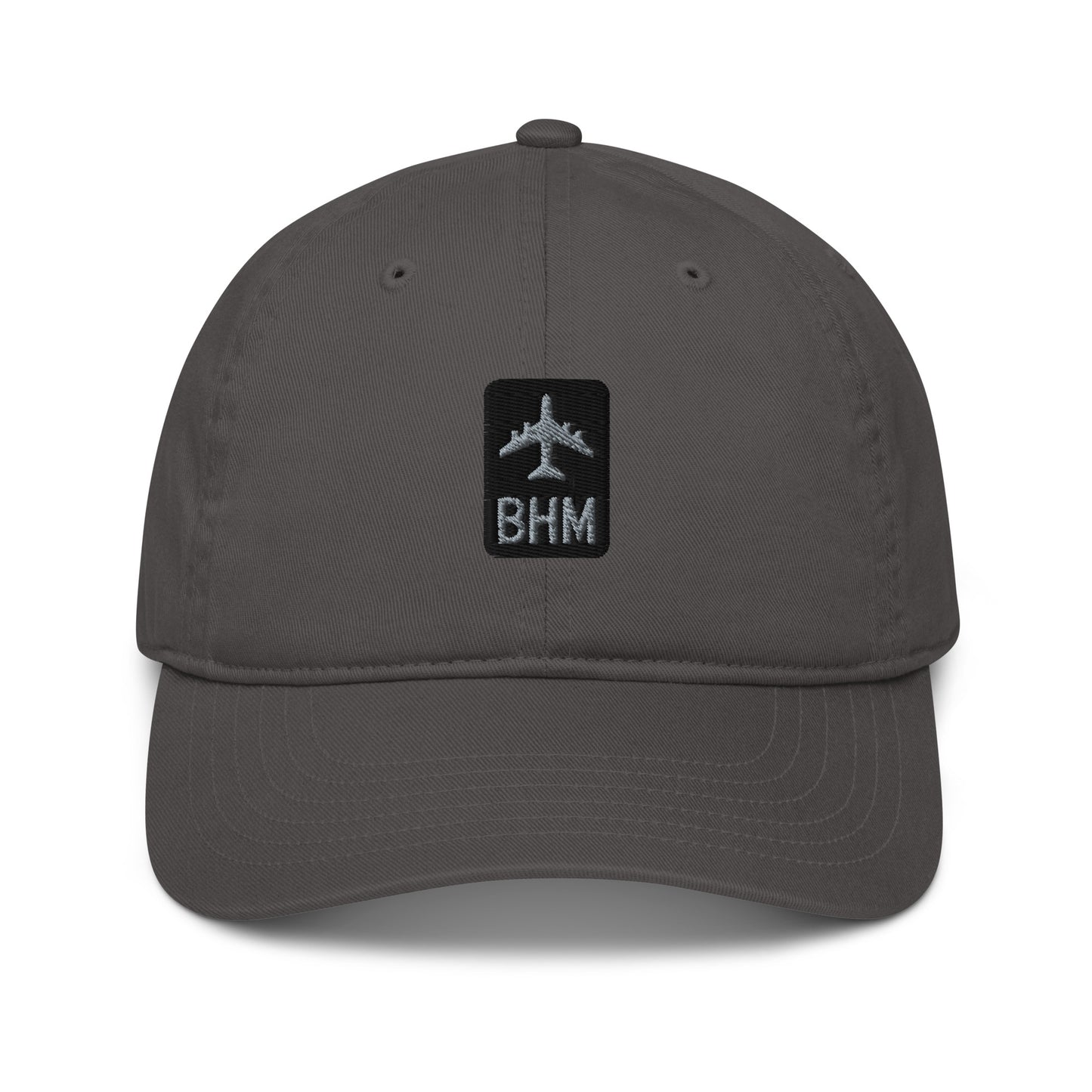Jetliner Organic Dad Hat • Grey • BHM Birmingham Souvenir • YHM Designs - Image 07