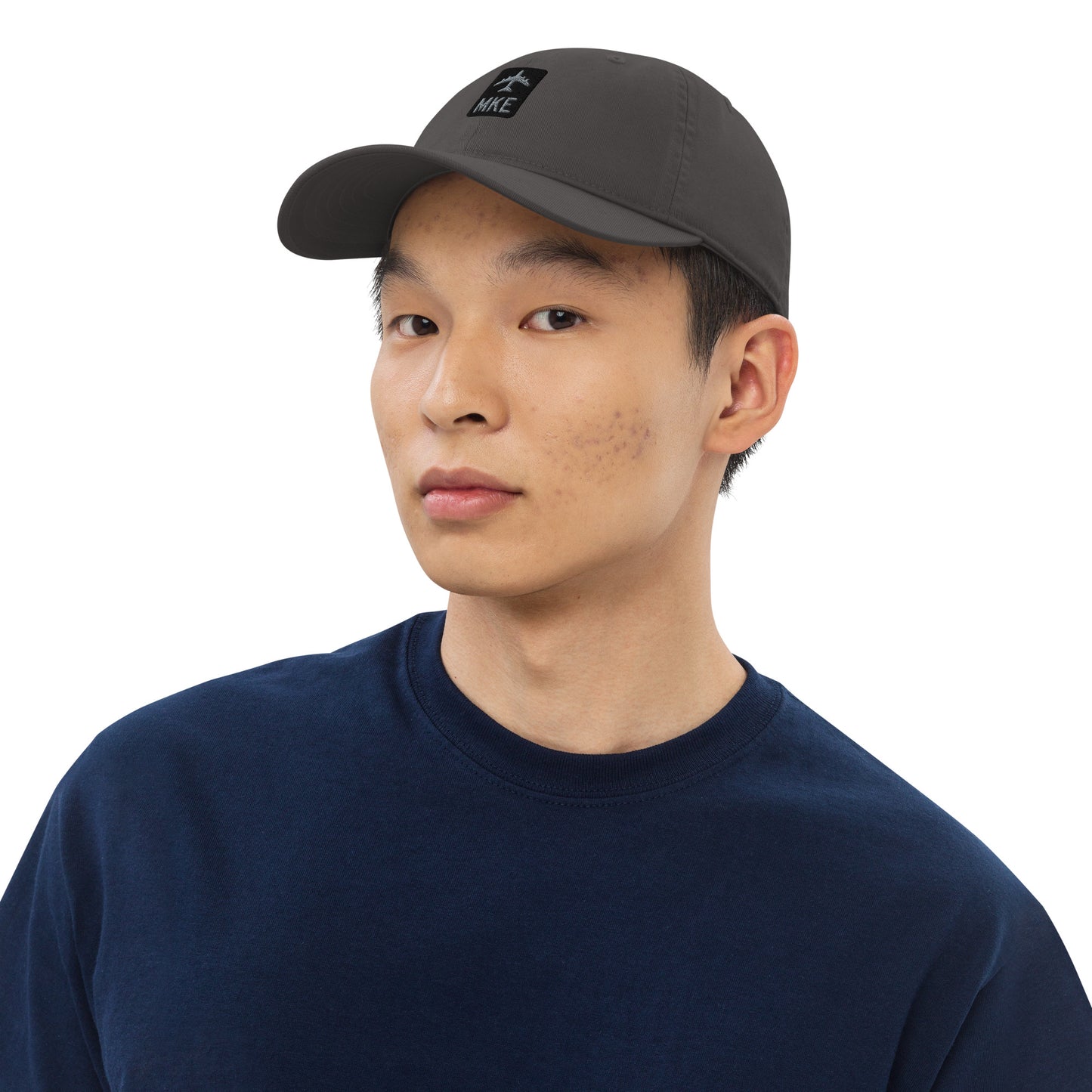Jetliner Organic Dad Hat • Grey • MKE Milwaukee • YHM Designs - Image 06