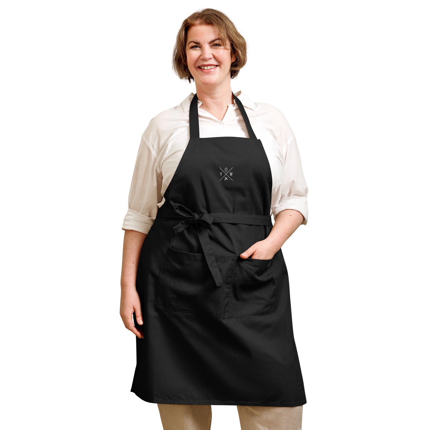 Crossed-X Organic Cotton Apron • YOW Ottawa • YHM Designs - Image 02