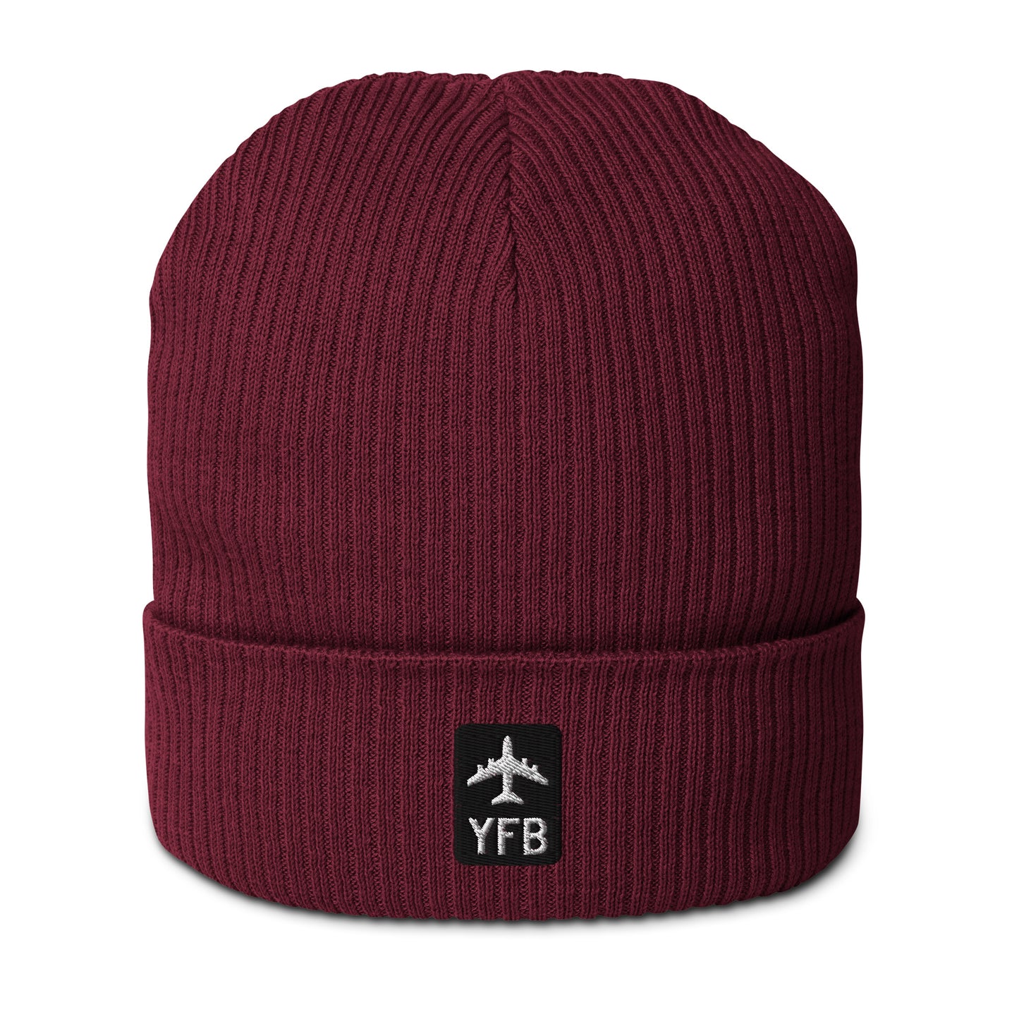 Jetliner Organic Ribbed Beanie • Black/White • YFB Iqaluit • YHM Designs - Image 08