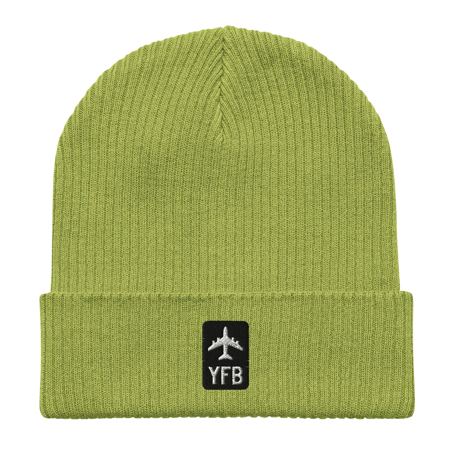 Jetliner Organic Ribbed Beanie • Black/White • YFB Iqaluit • YHM Designs - Image 07