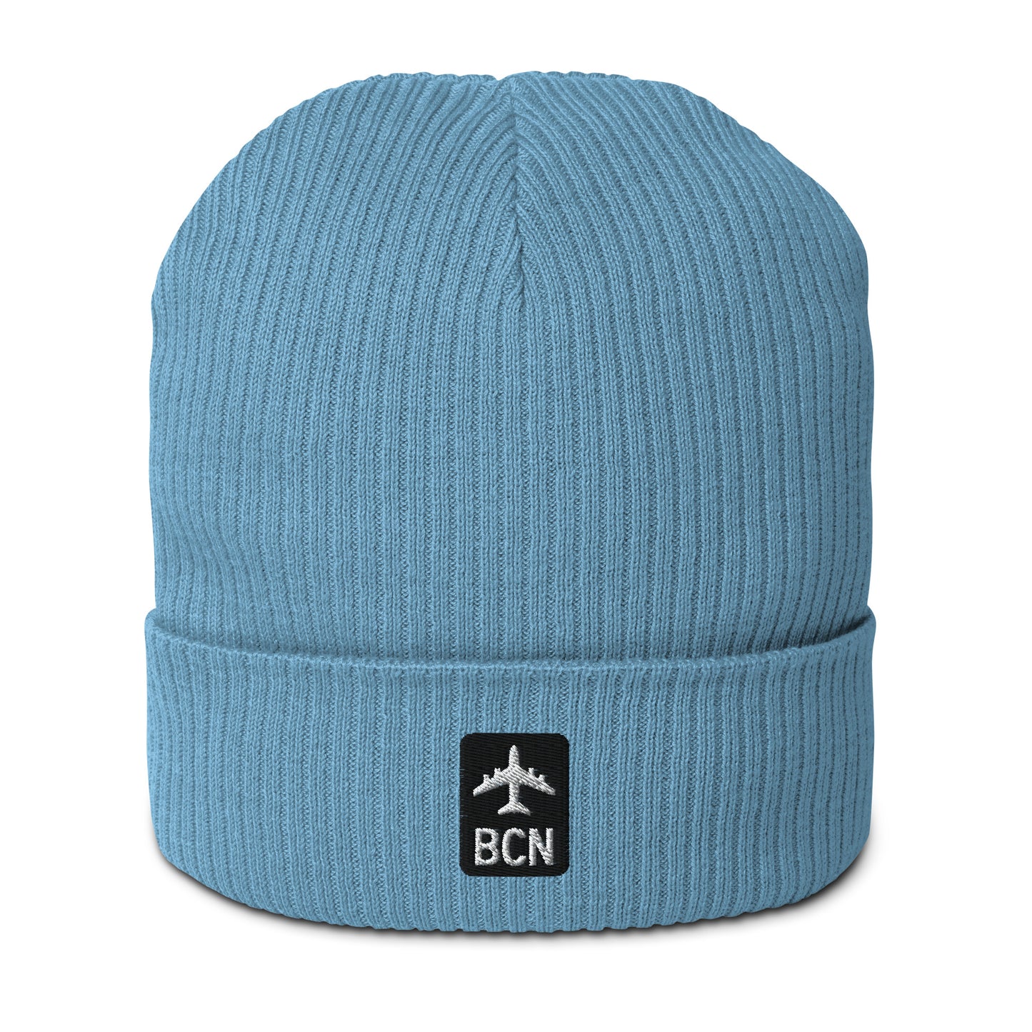 Jetliner Organic Ribbed Beanie • Black/White • BCN Barcelona • YHM Designs - Image 09