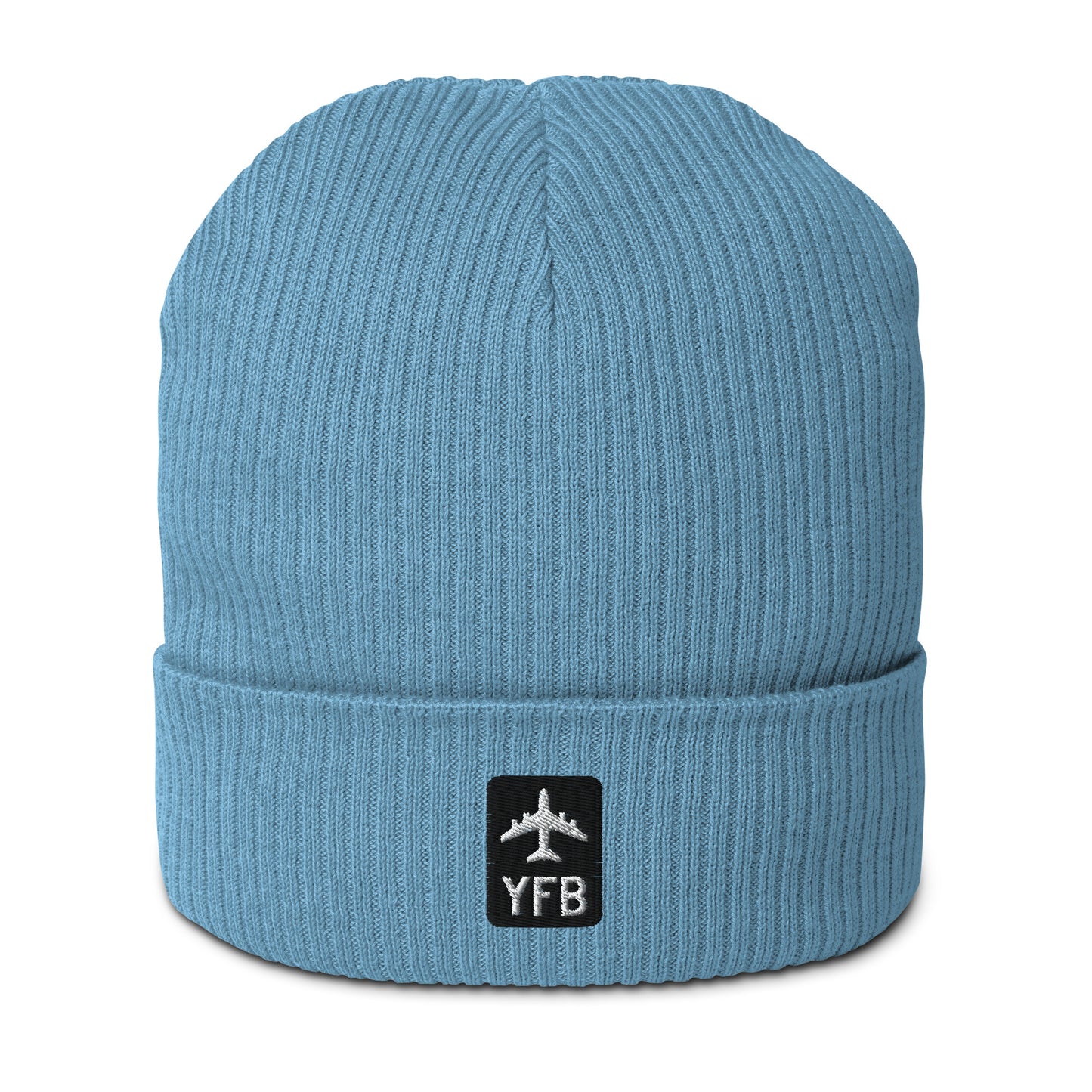 Jetliner Organic Ribbed Beanie • Black/White • YFB Iqaluit • YHM Designs - Image 09