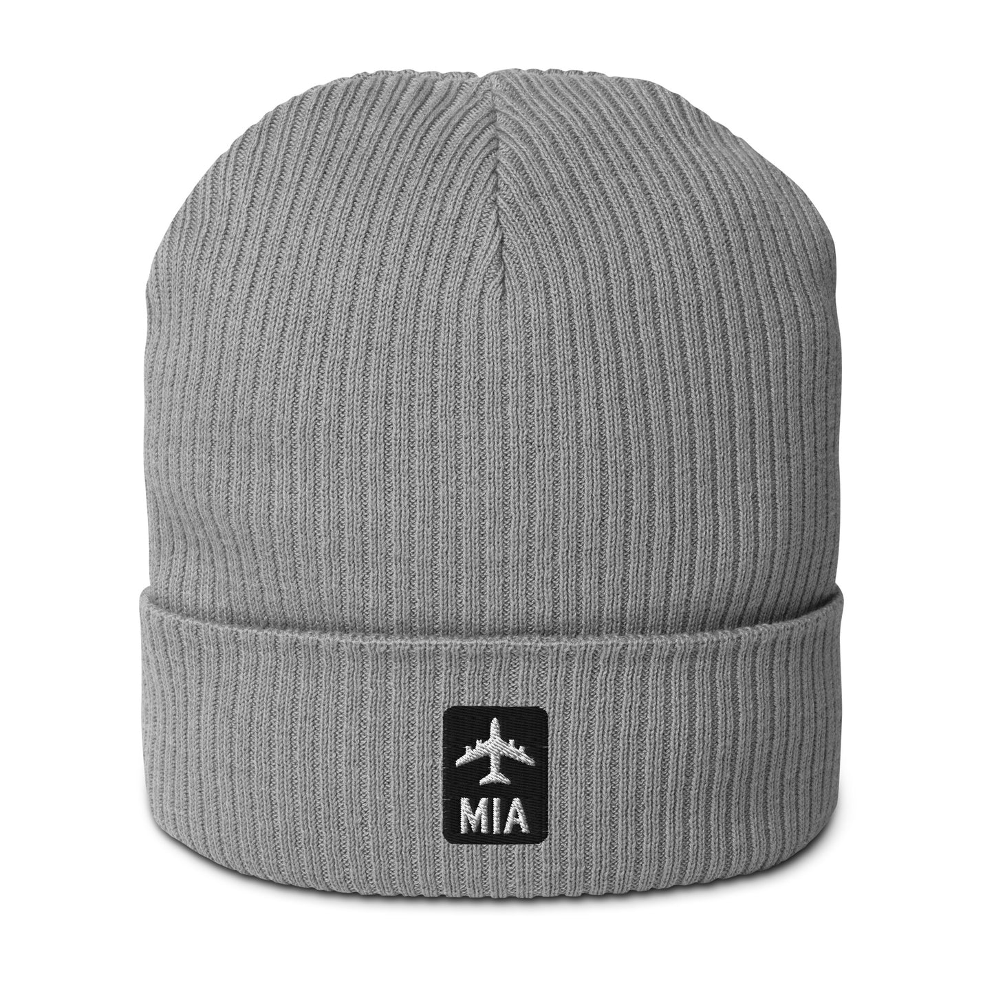 Jetliner Organic Ribbed Beanie • Black/White • MIA Miami • YHM Designs - Image 11