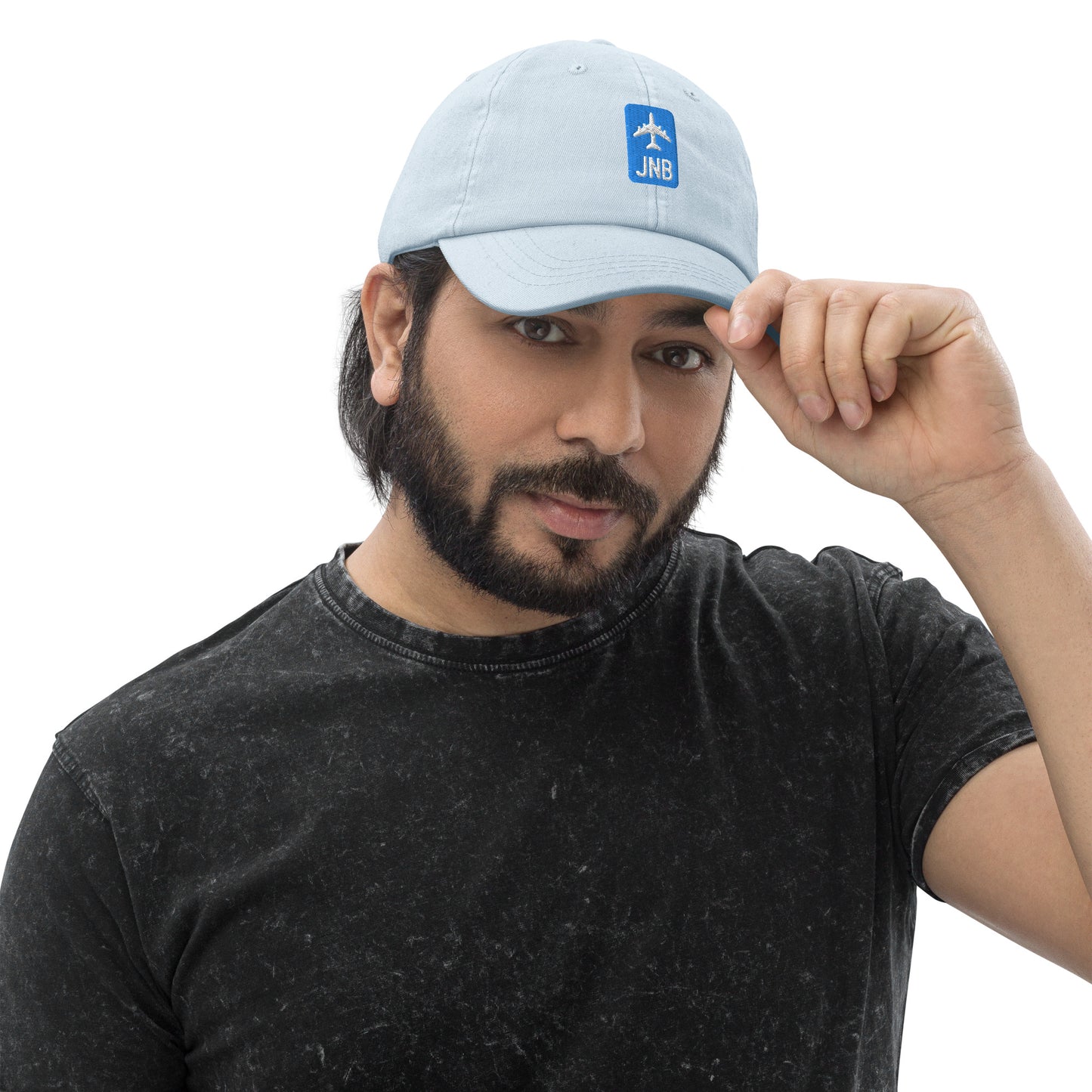 Jetliner Pastel Baseball Cap • Blue • JNB Johannesburg • YHM Designs - Image 04
