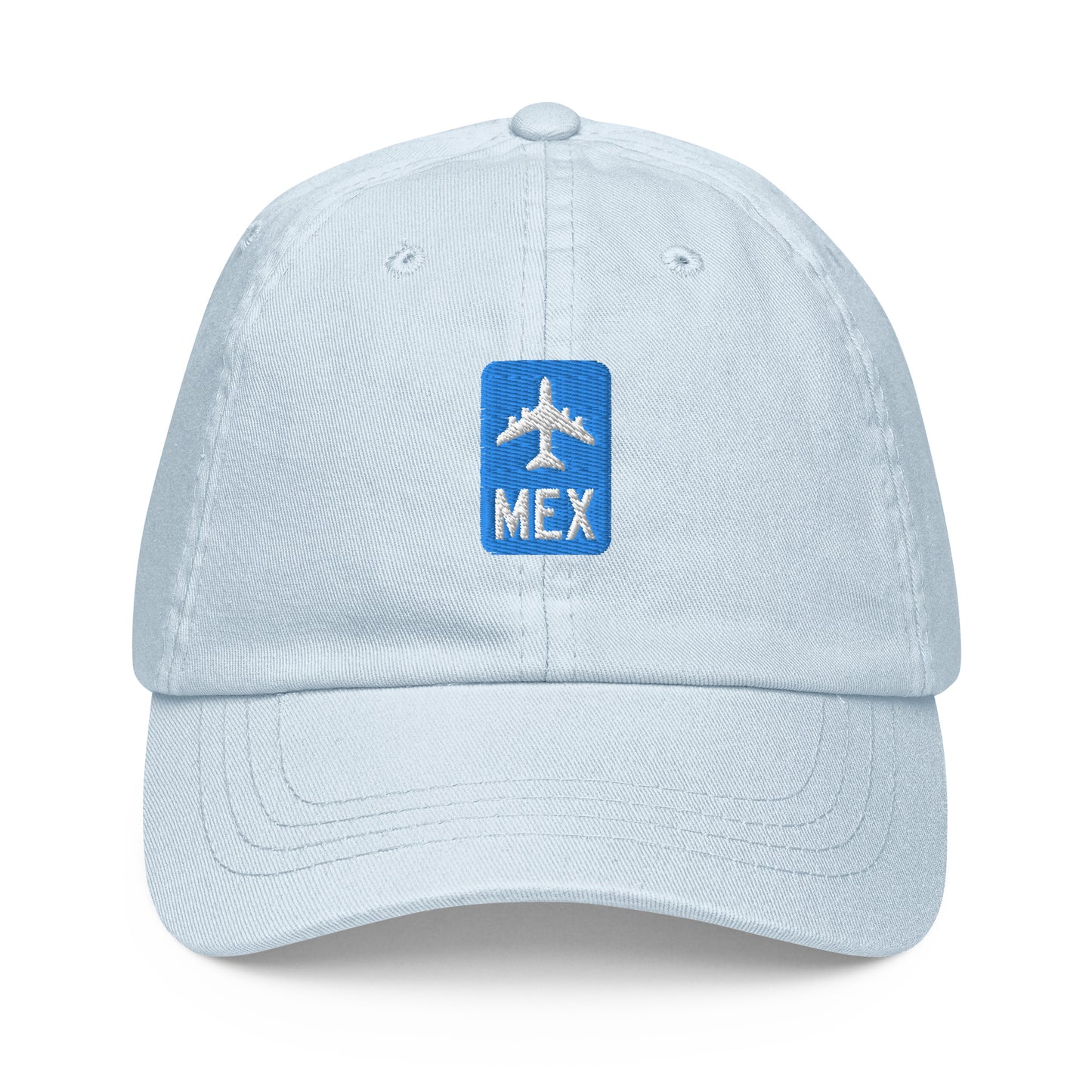 Jetliner Pastel Baseball Cap • Blue • MEX Mexico City Souvenir • YHM Designs - Image 07