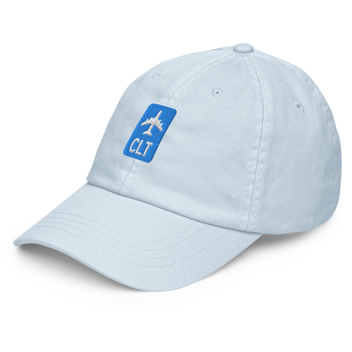 Jetliner Pastel Baseball Cap • Blue • CLT Charlotte • YHM Designs - Image 01