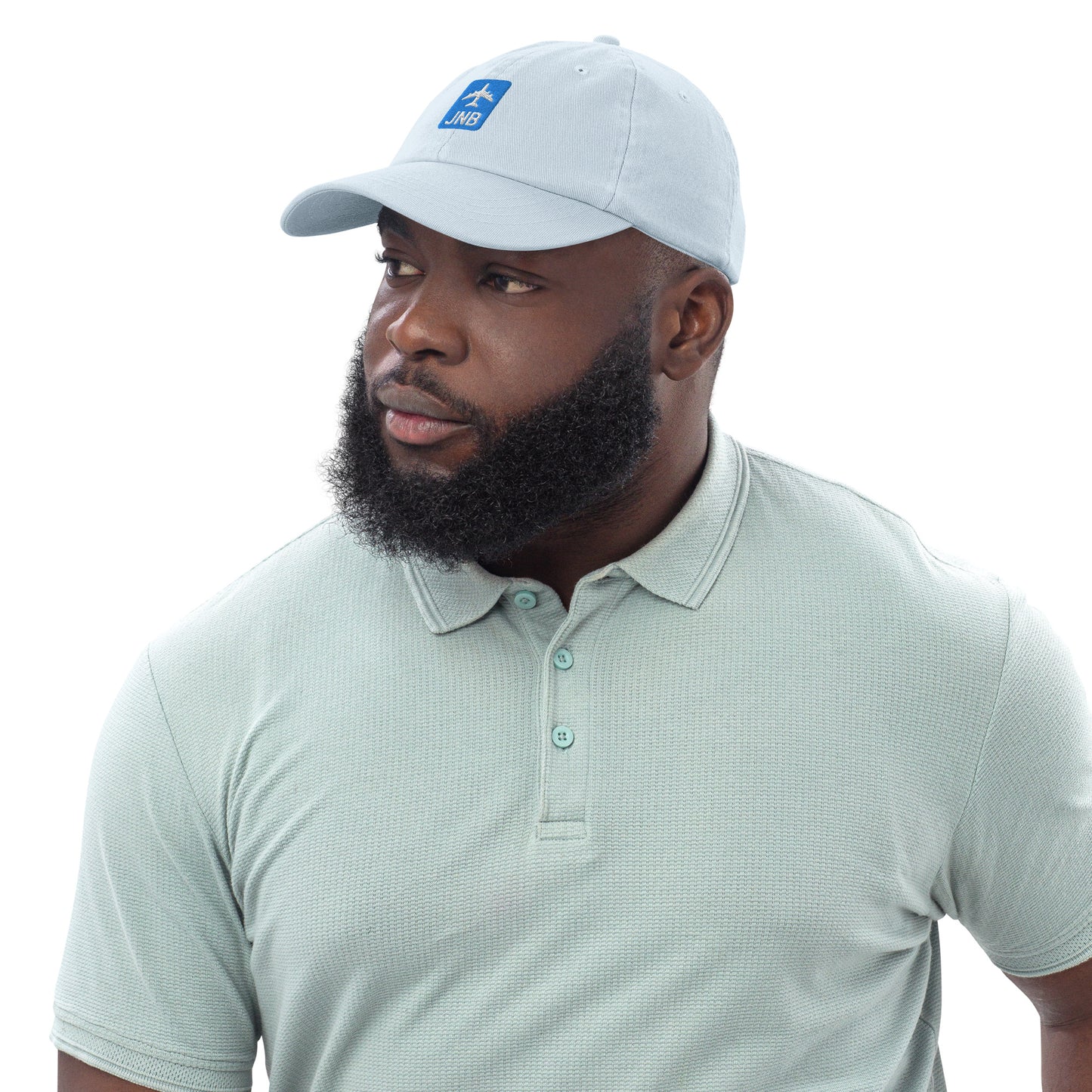 Jetliner Pastel Baseball Cap • Blue • JNB Johannesburg • YHM Designs - Image 03