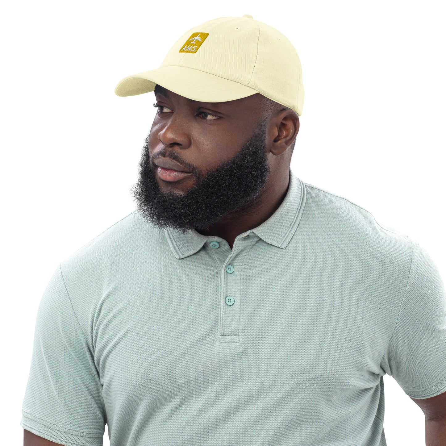 Jetliner Pastel Baseball Cap • Yellow • AMS Amsterdam • YHM Designs - Image 03
