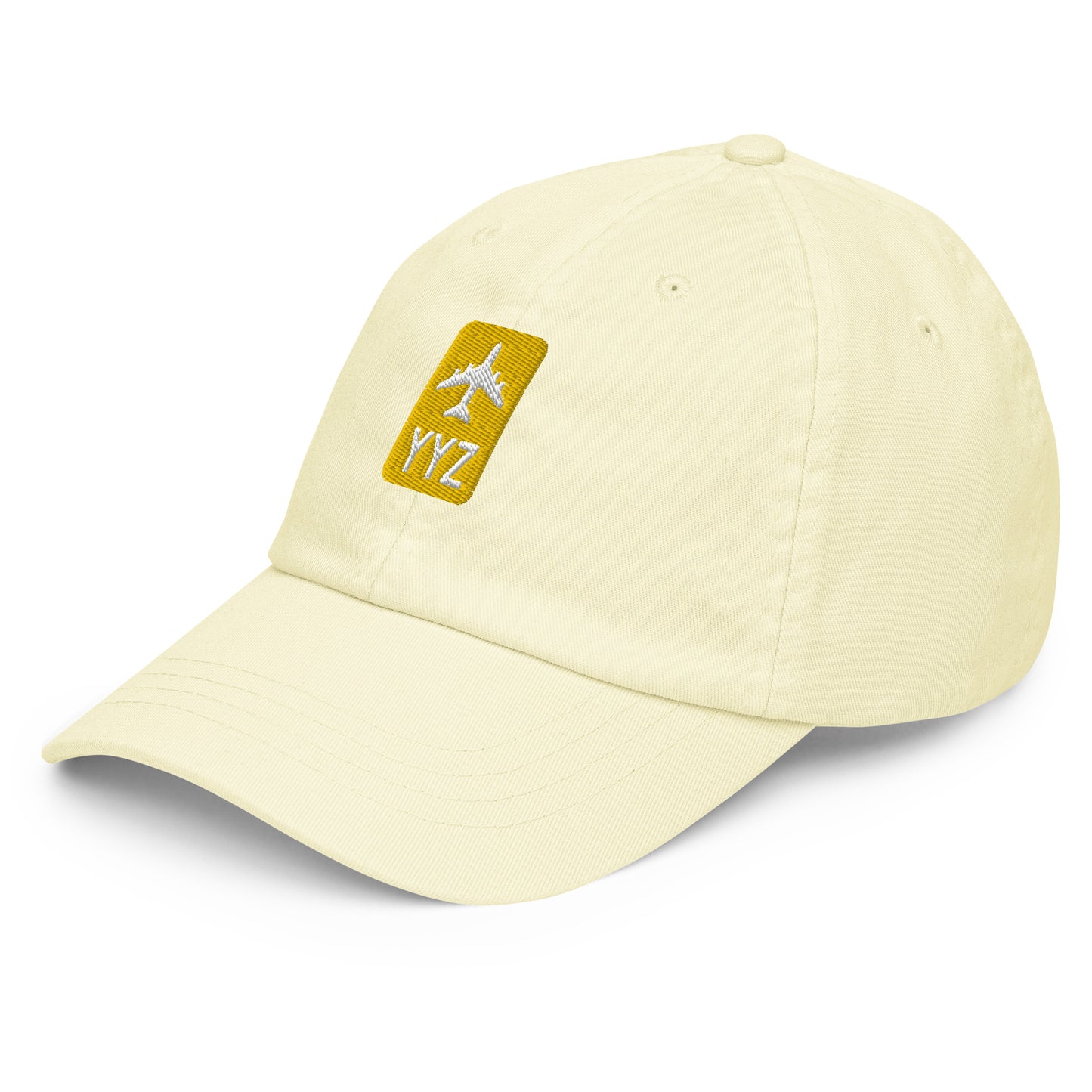 Jetliner Pastel Baseball Cap • Yellow • YYZ Toronto • YHM Designs - Image 01