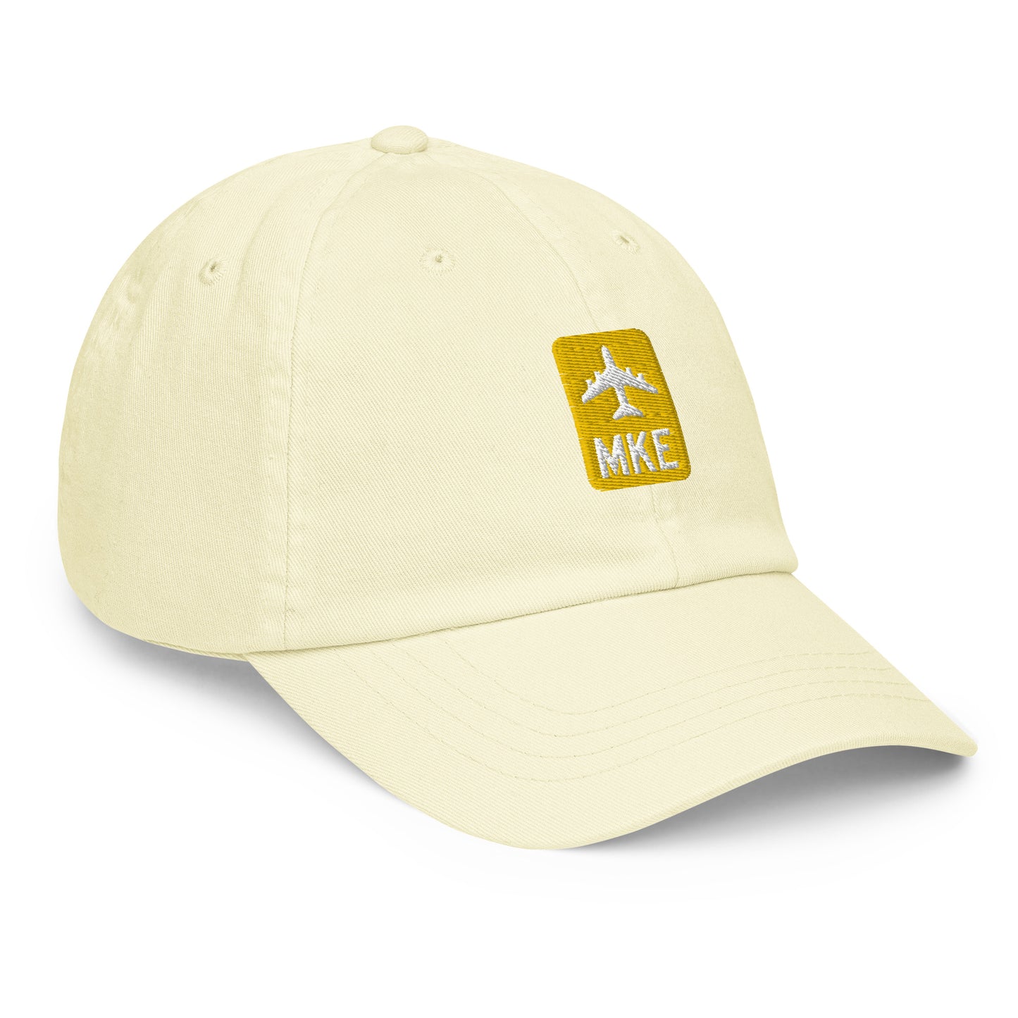 Jetliner Pastel Baseball Cap • Yellow • MKE Milwaukee Souvenir • YHM Designs - Image 11