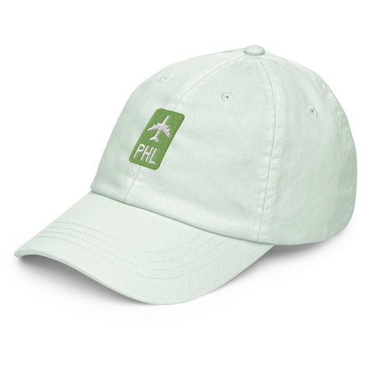 Jetliner Pastel Baseball Cap • Green • PHL Philadelphia Souvenir • YHM Designs - Image 01