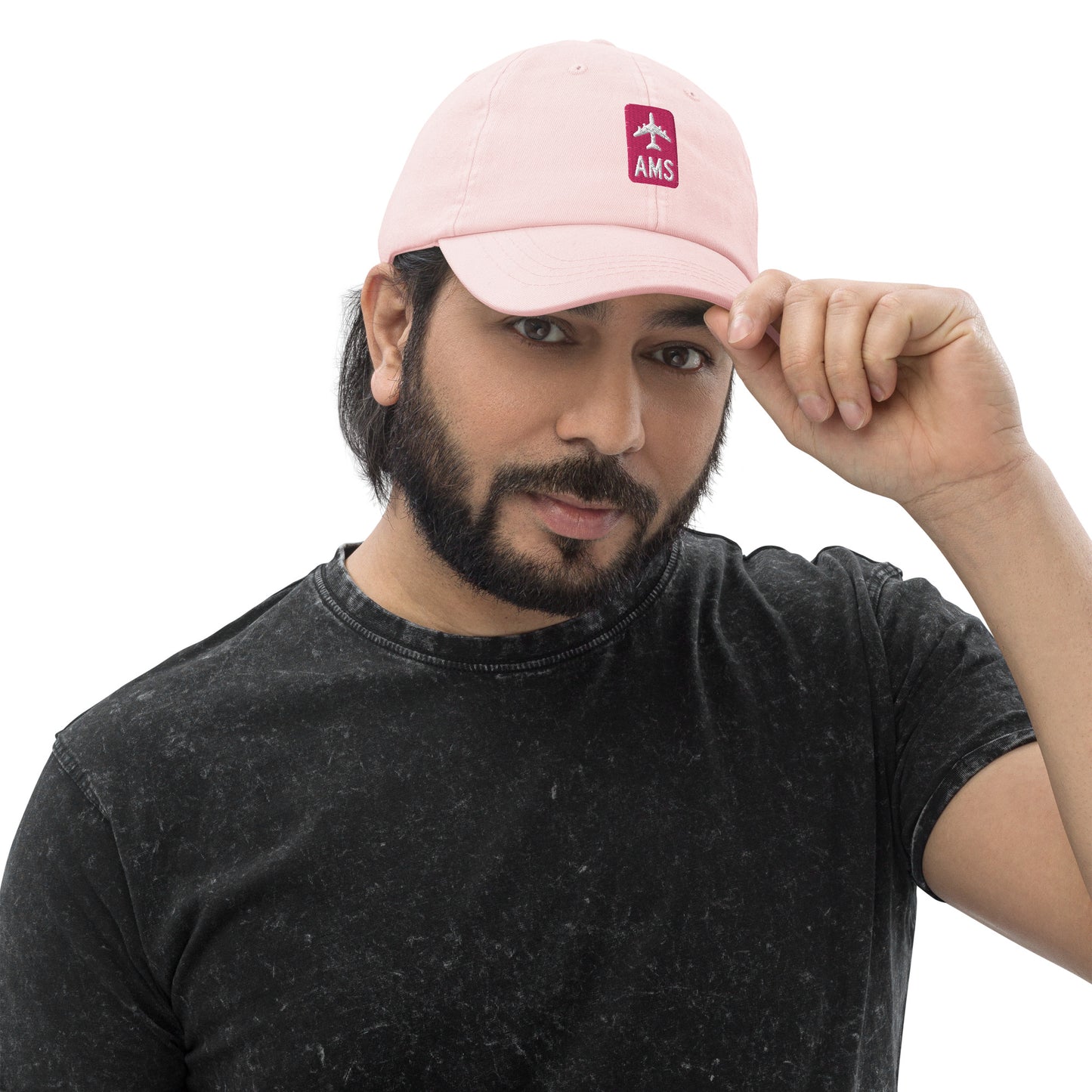 Jetliner Pastel Baseball Cap • Pink • AMS Amsterdam • YHM Designs - Image 04