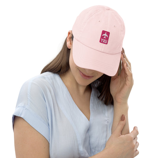 Jetliner Pastel Baseball Cap • Pink • YXU London Souvenir • YHM Designs - Image 02