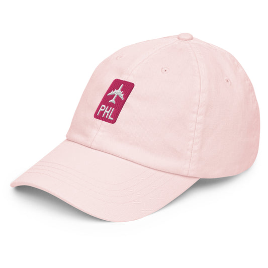 Jetliner Pastel Baseball Cap • Pink • PHL Philadelphia Souvenir • YHM Designs - Image 01