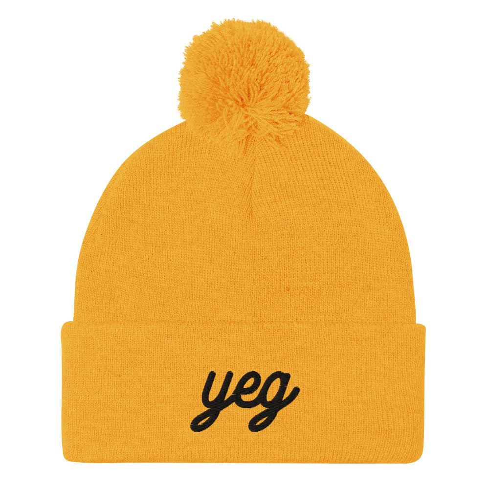 YEG Edmonton Alberta Pom-Pom Beanie