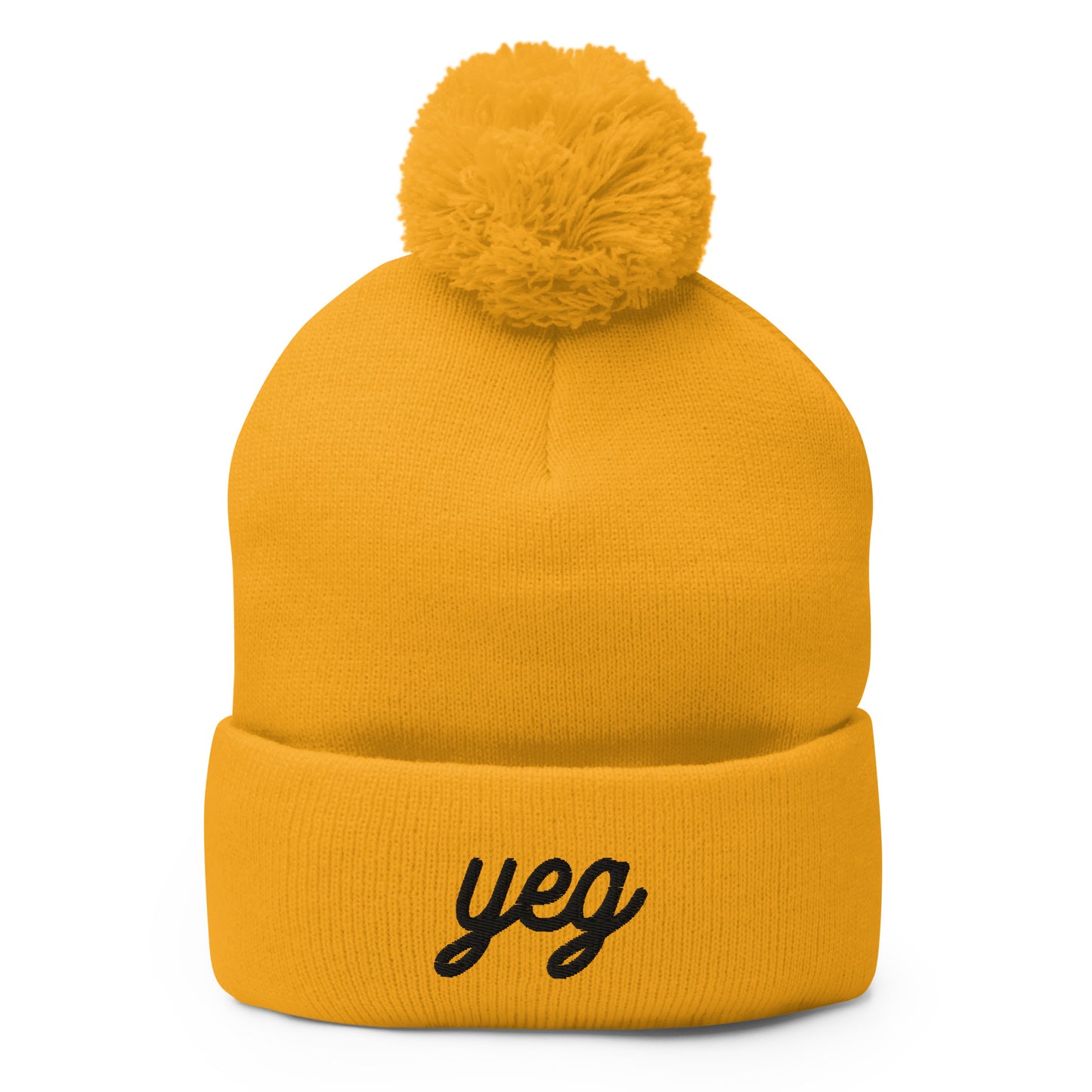 YEG Edmonton Alberta Pom-Pom Beanie