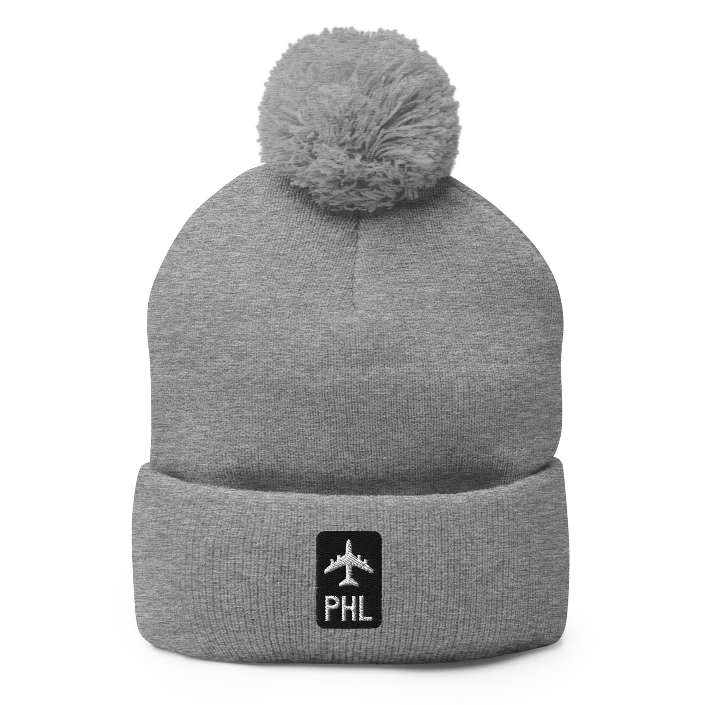 Jetliner Pom-Pom Beanie • Black/White • PHL Philadelphia Souvenir • YHM Designs - Image 12