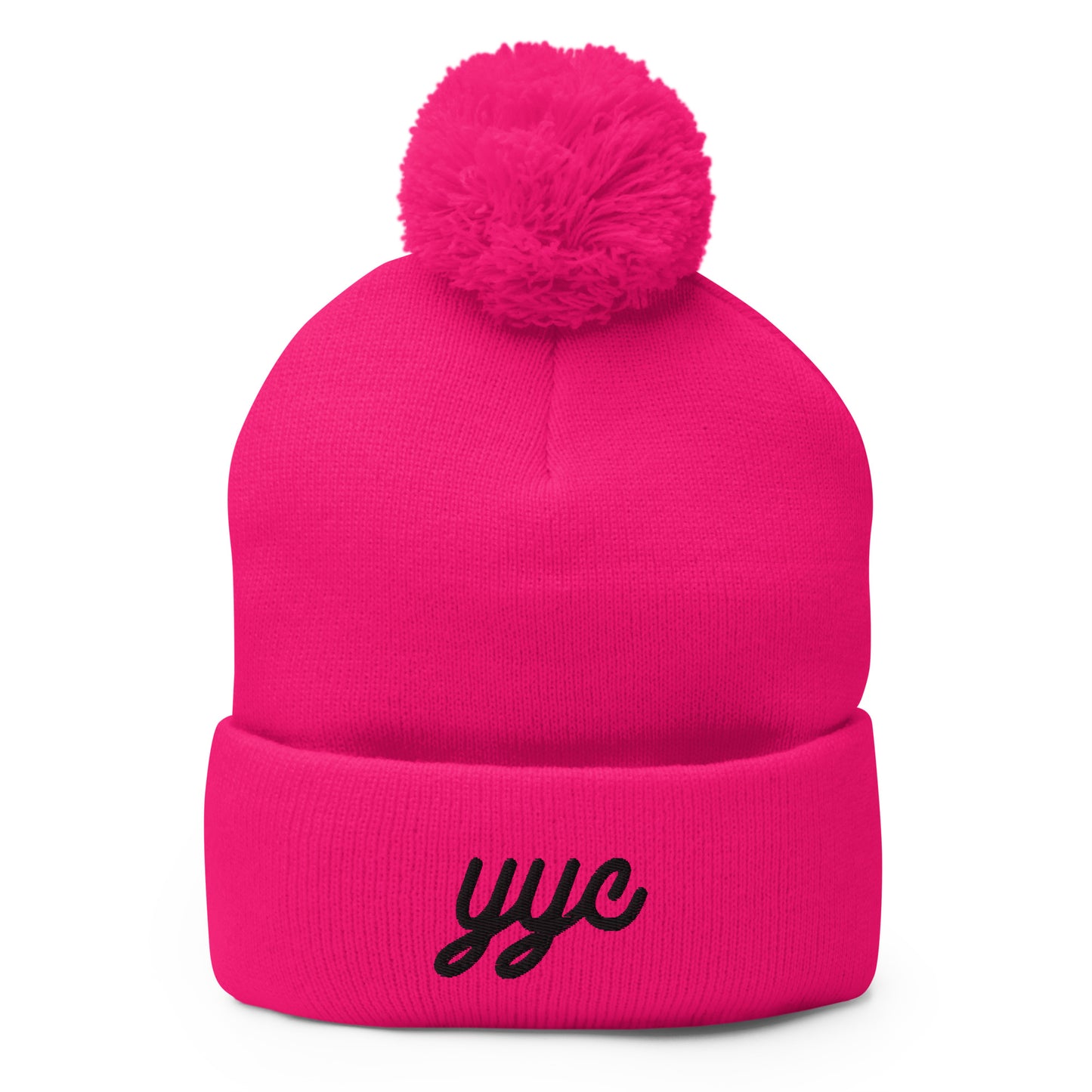 Vintage Script Pom-Pom Beanie • YYC Calgary • YHM Designs - Image 03