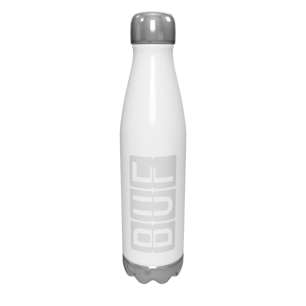buf-buffalo-airport-code-water-bottle-with-split-flap-display-design-in-grey