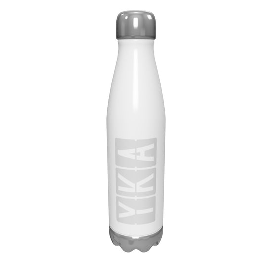 yka-kamloops-airport-code-water-bottle-with-split-flap-display-design-in-grey