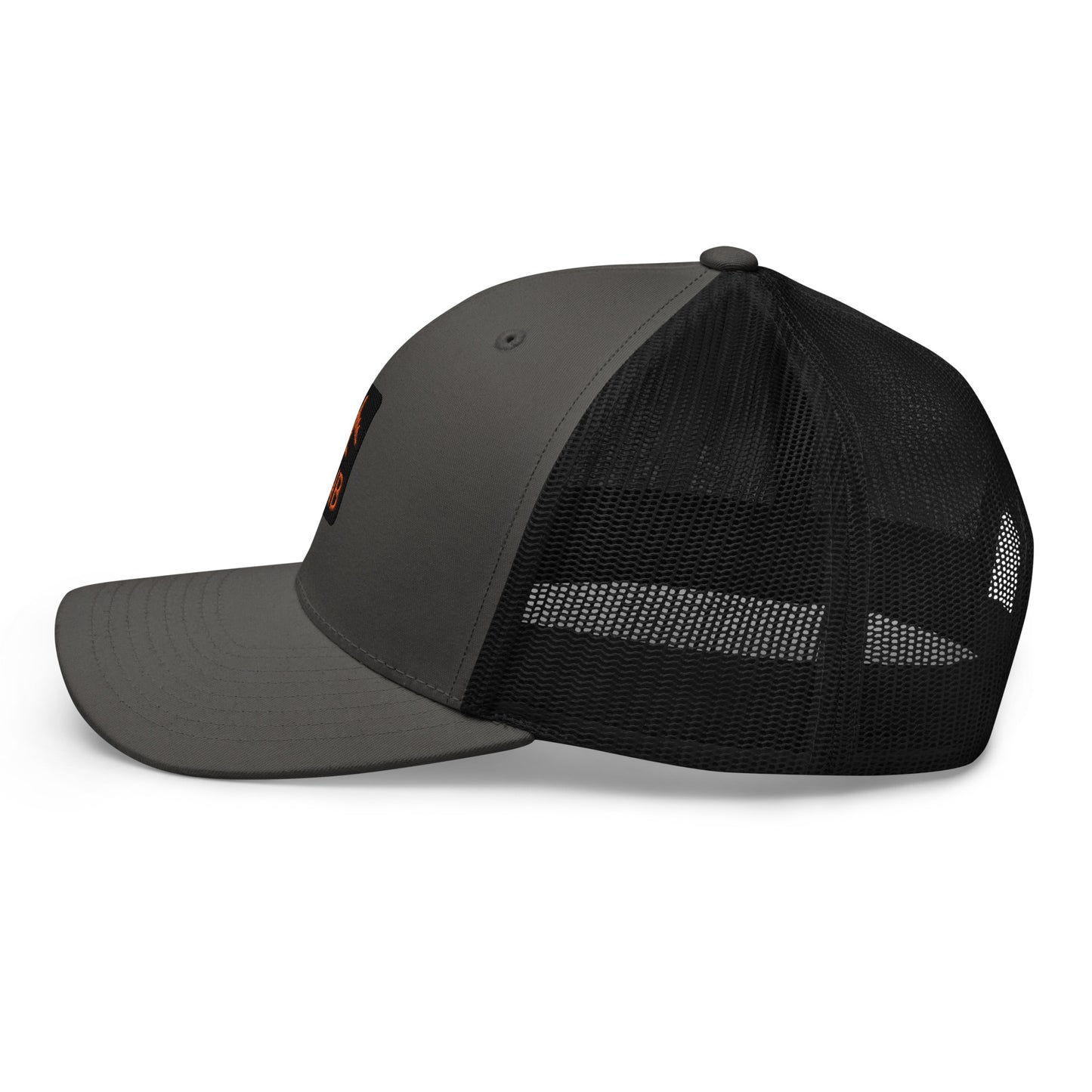Retro Jetliner Trucker Hat • Black and Orange • JNB Johannesburg • YHM Designs - Image 07