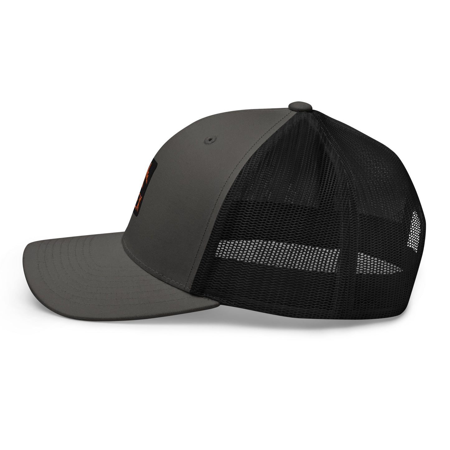 Retro Jetliner Trucker Hat • Black and Orange • MEX Mexico City • YHM Designs - Image 07