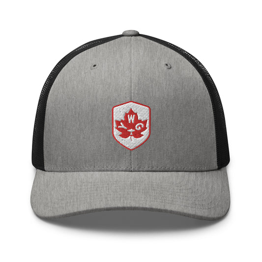 Maple Leaf Trucker Hat - Red/White • YWG Winnipeg • YHM Designs - Image 02