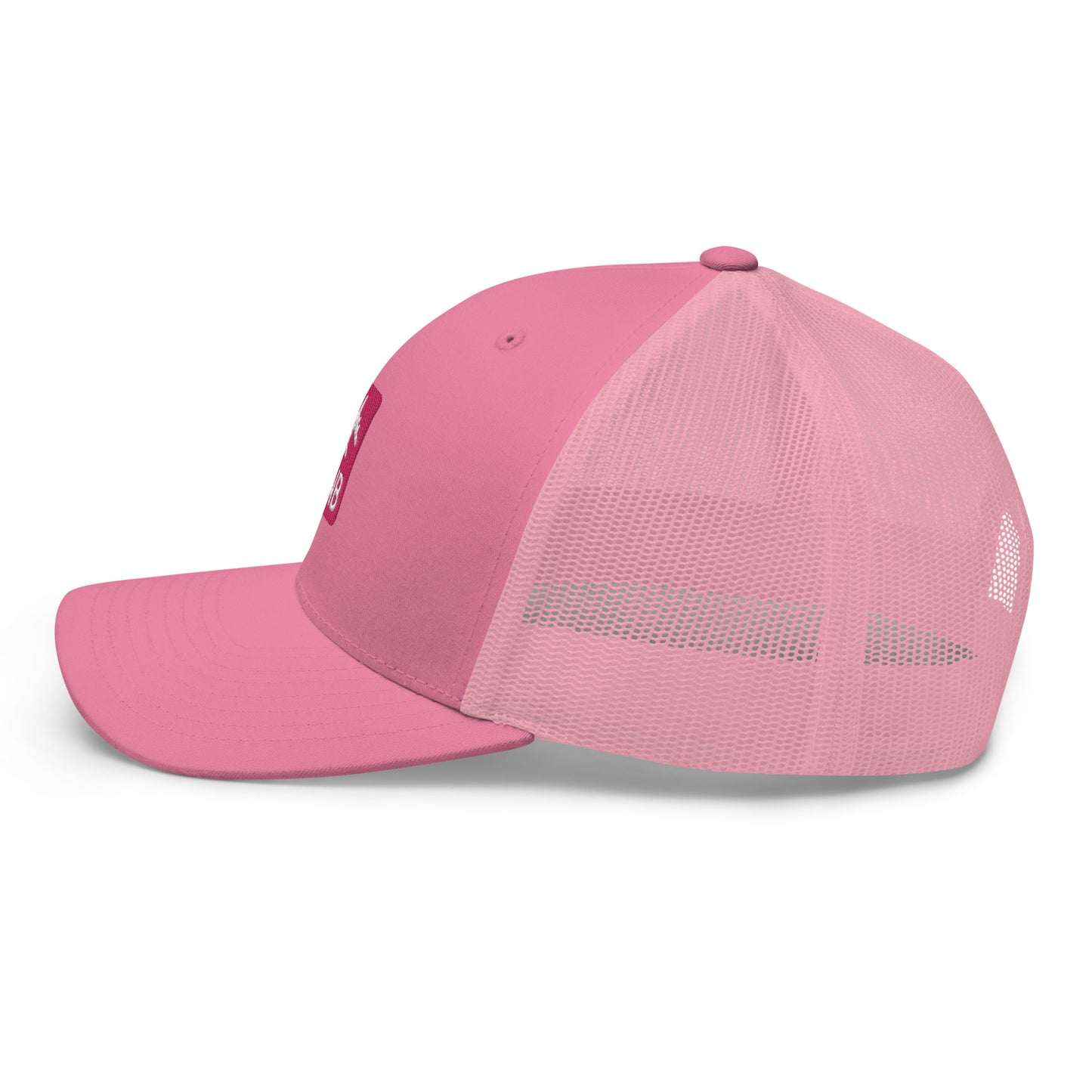 Retro Jetliner Trucker Hat • Pink and White • JNB Johannesburg • YHM Designs - Image 07