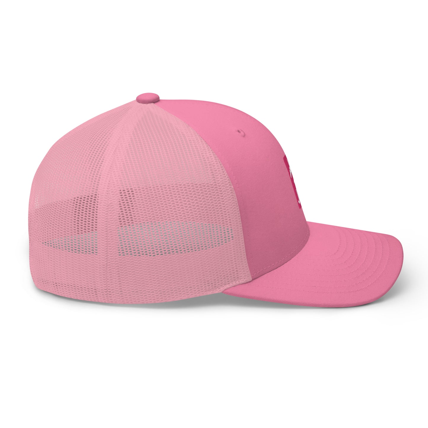 Retro Jetliner Trucker Hat • Pink and White • JNB Johannesburg • YHM Designs - Image 08